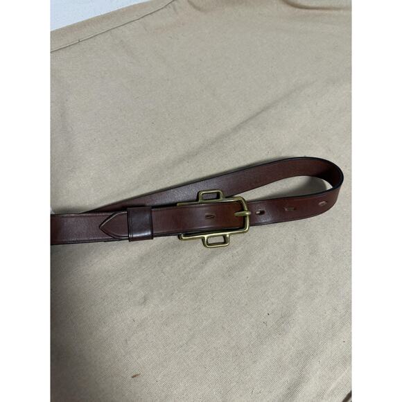 Paul Smith Belt WOMEN  30 Brown Bridle Leather Brass Buckle Dress Made England main image 7
